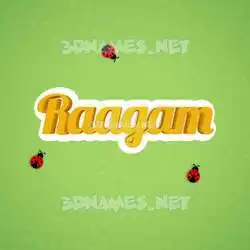 raagam in Ladybugs style - 3D name wallpaper
