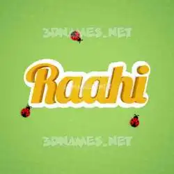 raahi in Ladybugs style - 3D name wallpaper
