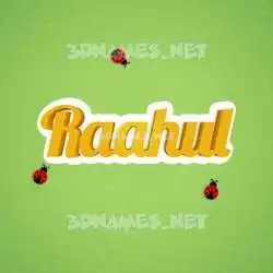 raahul in Ladybugs style - 3D name wallpaper