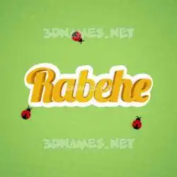 rabehe in Ladybugs style - 3D name wallpaper