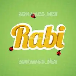 rabi in Ladybugs style - 3D name wallpaper