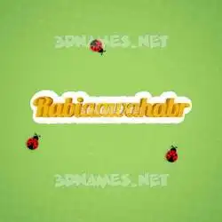 rabiaawahabr in Ladybugs style - 3D name wallpaper