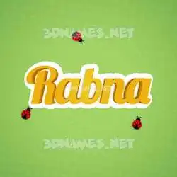 rabna in Ladybugs style - 3D name wallpaper