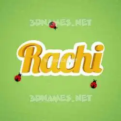 rachi in Ladybugs style - 3D name wallpaper