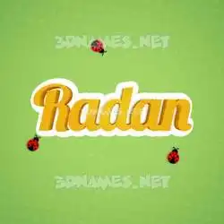 radan in Ladybugs style - 3D name wallpaper