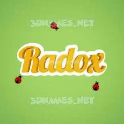 radox in Ladybugs style - 3D name wallpaper