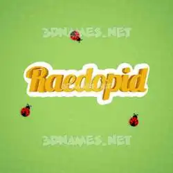 raedopid in Ladybugs style - 3D name wallpaper