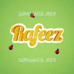 rafeez in Ladybugs style - 3D name wallpaper