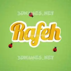 rafeh in Ladybugs style - 3D name wallpaper