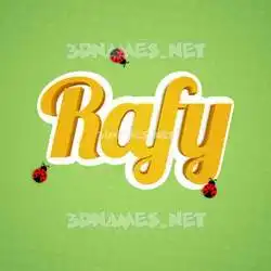 rafy in Ladybugs style - 3D name wallpaper