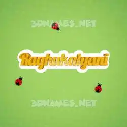 raghukalyani in Ladybugs style - 3D name wallpaper