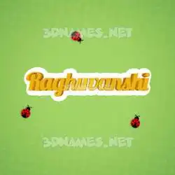 raghuvanshi in Ladybugs style - 3D name wallpaper