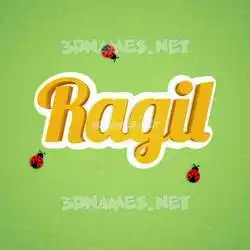 ragil in Ladybugs style - 3D name wallpaper