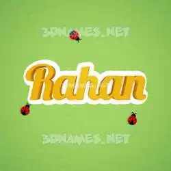 rahan in Ladybugs style - 3D name wallpaper