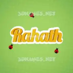 rahath in Ladybugs style - 3D name wallpaper
