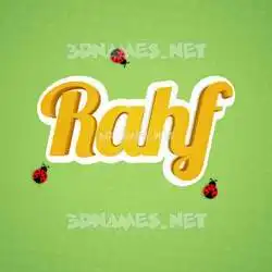 rahf in Ladybugs style - 3D name wallpaper