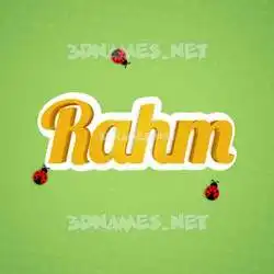 rahm in Ladybugs style - 3D name wallpaper