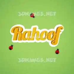 rahoof in Ladybugs style - 3D name wallpaper