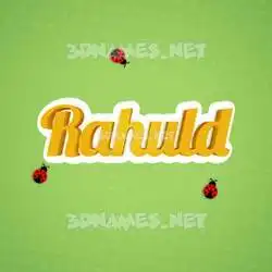 rahuld in Ladybugs style - 3D name wallpaper