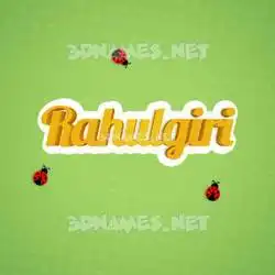rahulgiri in Ladybugs style - 3D name wallpaper