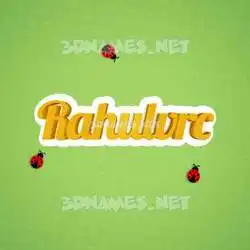 rahulvrc in Ladybugs style - 3D name wallpaper