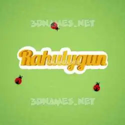 rahulygun in Ladybugs style - 3D name wallpaper