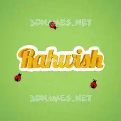 rahwish in Ladybugs style - 3D name wallpaper