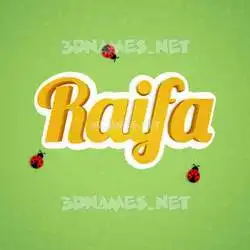 raifa in Ladybugs style - 3D name wallpaper