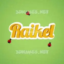 raikel in Ladybugs style - 3D name wallpaper