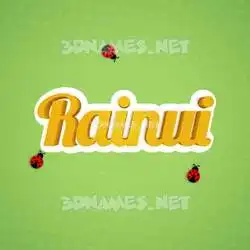 rainui in Ladybugs style - 3D name wallpaper