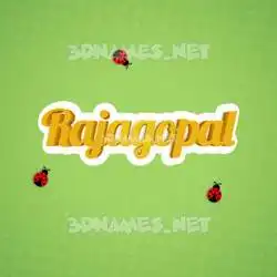 rajagopal in Ladybugs style - 3D name wallpaper