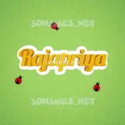 rajapriya in Ladybugs style - 3D name wallpaper