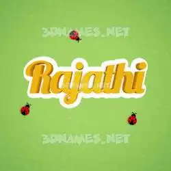 rajathi in Ladybugs style - 3D name wallpaper