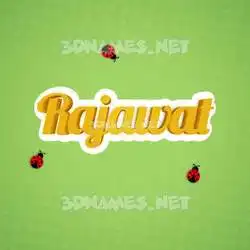 rajawat in Ladybugs style - 3D name wallpaper