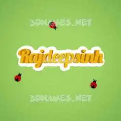 rajdeepsinh in Ladybugs style - 3D name wallpaper