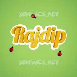 rajdip in Ladybugs style - 3D name wallpaper