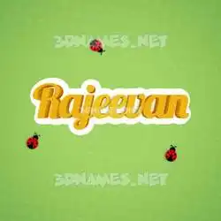 rajeevan in Ladybugs style - 3D name wallpaper