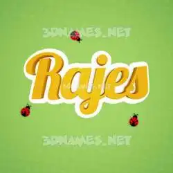 rajes in Ladybugs style - 3D name wallpaper