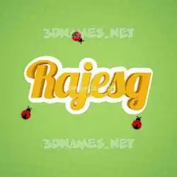 rajesg in Ladybugs style - 3D name wallpaper