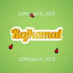 rajkamal in Ladybugs style - 3D name wallpaper