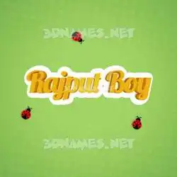 rajput boy in Ladybugs style - 3D name wallpaper