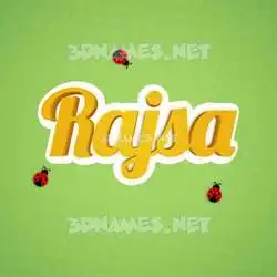 rajsa in Ladybugs style - 3D name wallpaper