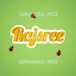 rajsree in Ladybugs style - 3D name wallpaper