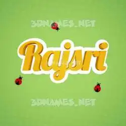 rajsri in Ladybugs style - 3D name wallpaper
