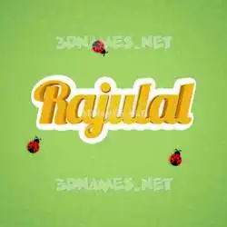 rajulal in Ladybugs style - 3D name wallpaper