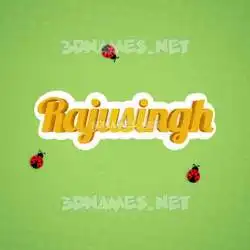 rajusingh in Ladybugs style - 3D name wallpaper