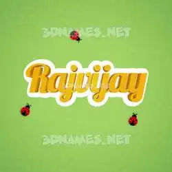 rajvijay in Ladybugs style - 3D name wallpaper