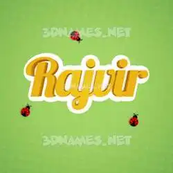 rajvir in Ladybugs style - 3D name wallpaper