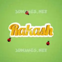 rakash in Ladybugs style - 3D name wallpaper