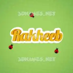 rakheeb in Ladybugs style - 3D name wallpaper